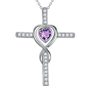 Teen Girls Sterling Silver Love Heart Neklace